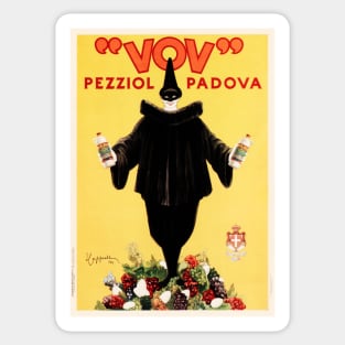 VOV Pezziol Padova Italy by Leonetto Cappiello Vintage Liqueur Advertisement Art Deco Sticker